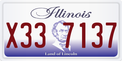 IL license plate X337137