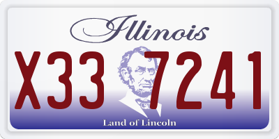 IL license plate X337241