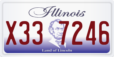 IL license plate X337246