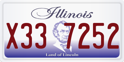 IL license plate X337252