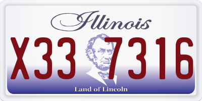 IL license plate X337316