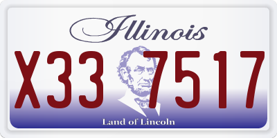 IL license plate X337517