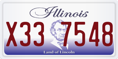 IL license plate X337548