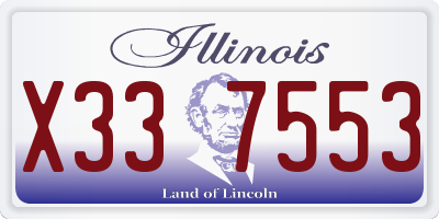 IL license plate X337553