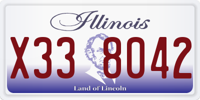 IL license plate X338042