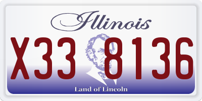 IL license plate X338136