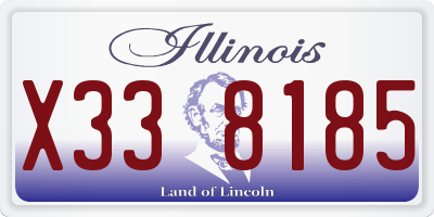 IL license plate X338185