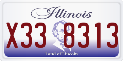 IL license plate X338313