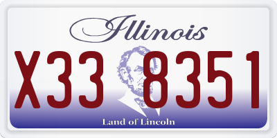 IL license plate X338351