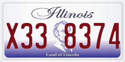 IL license plate X338374