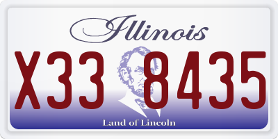IL license plate X338435