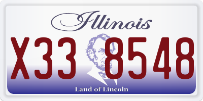 IL license plate X338548