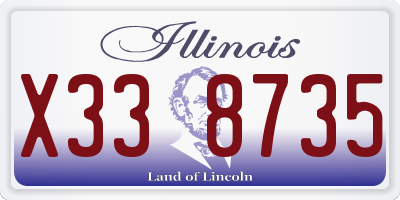 IL license plate X338735
