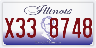 IL license plate X338748