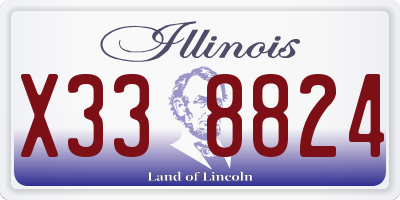 IL license plate X338824