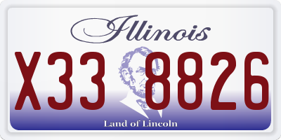 IL license plate X338826