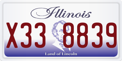 IL license plate X338839
