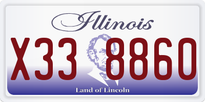 IL license plate X338860
