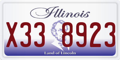IL license plate X338923