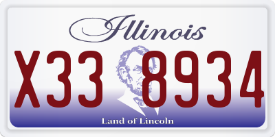 IL license plate X338934