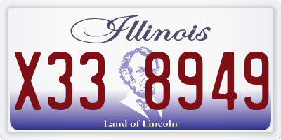 IL license plate X338949