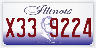 IL license plate X339224