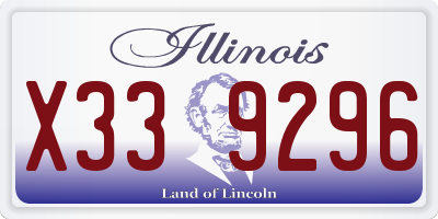 IL license plate X339296
