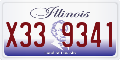 IL license plate X339341