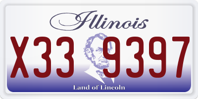 IL license plate X339397