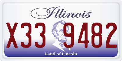IL license plate X339482