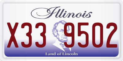 IL license plate X339502