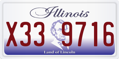 IL license plate X339716