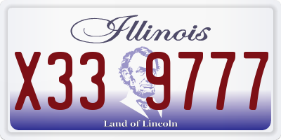 IL license plate X339777