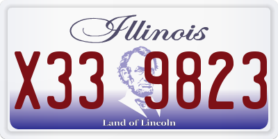 IL license plate X339823