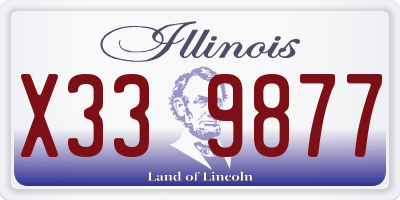 IL license plate X339877
