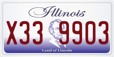 IL license plate X339903