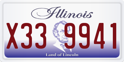 IL license plate X339941