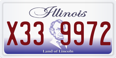 IL license plate X339972