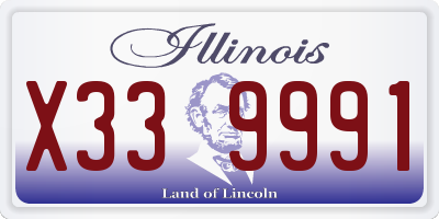 IL license plate X339991