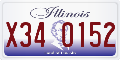 IL license plate X340152