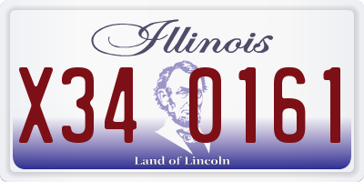 IL license plate X340161