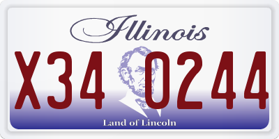 IL license plate X340244