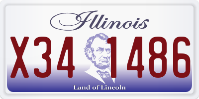 IL license plate X341486