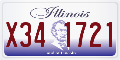 IL license plate X341721