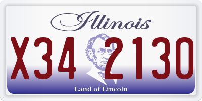 IL license plate X342130