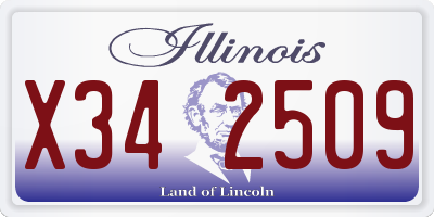 IL license plate X342509