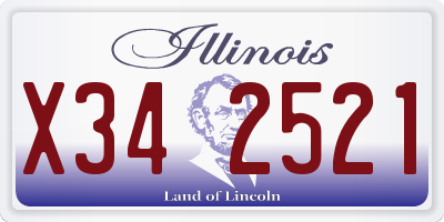 IL license plate X342521