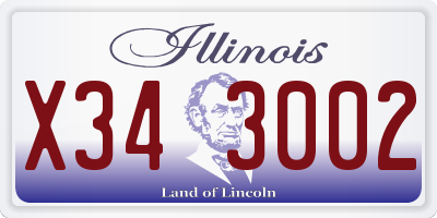 IL license plate X343002
