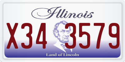 IL license plate X343579