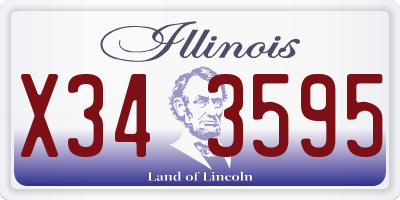 IL license plate X343595